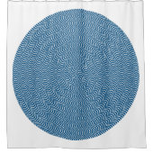 青サイケデリックいスパイラル… シャワーカーテン (正面)