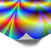 青サイケデリックと黄色のポスター ポスター (角)