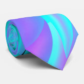 青サイケデリック水の渦 ネクタイ (ロール)