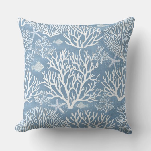 青サンゴ化粧枕 クッション (正面)