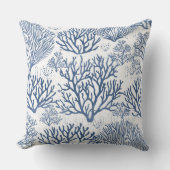 青サンゴ枕 | 珊瑚飾り枕 クッション (正面)