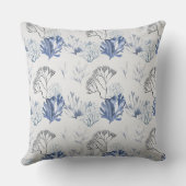 青サンゴ模様 クッション (裏面)