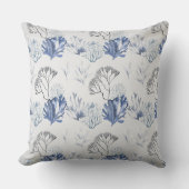 青サンゴ模様 クッション (正面)