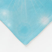 青シンプルいキュートに白く輝く雪片かわいらし フリースブランケット (角)