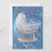 青シンプルい招待状。 シーズンカード (裏面)