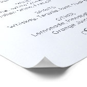 青シンプルい結婚バーアルコール飲料 ポスター (角)