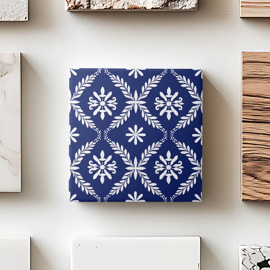 青シンプルモダン幾何エレガント抽象芸術 タイル