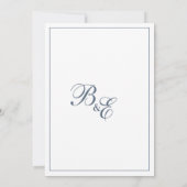 青シンプル白フローラレースありがとう 招待状 (裏面)