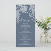 青シンプル白フローラレースのメ結婚ニュー プログラム (スタンド正面)