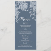 青シンプル白フローラレースのメ結婚ニュー プログラム (正面)