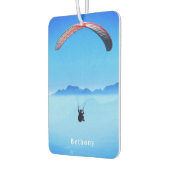 青シンプル空のパラグライダー写真 カーエアーフレッシュナー (左)