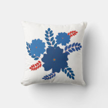 青シンプル花ベクターデザイン