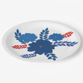 青シンプル花ベクターデザイン ペーパープレート (アングル)