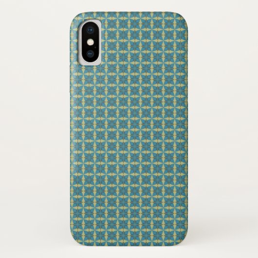 青シンプル葉の模様 Case-Mate iPhoneケース (裏面)
