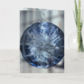 青シンプル装飾とオフィス宇宙 シーズンカード (裏面)