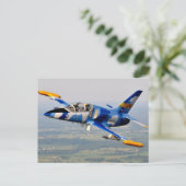 青ジェット機 ポストカード (スタンド正面)