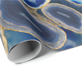 青ジオデス結晶パターン ラッピングペーパー (ロールコーナー)