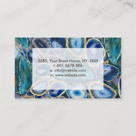 青ジオデス結晶パターン 名刺 (裏面)