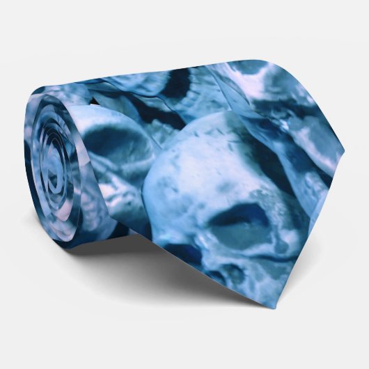 青スカル ネクタイ (ロール)