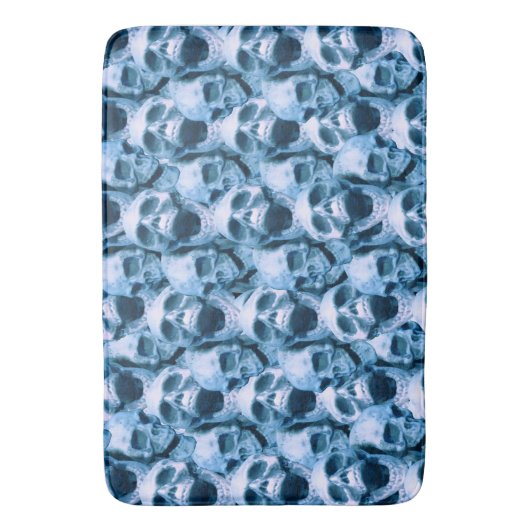 青スカル バスマット (正面縦)