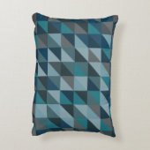 青スタイリッシュいジグラデーションオメトリパターン アクセントクッション (裏面(縦))