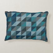 青スタイリッシュいジグラデーションオメトリパターン アクセントクッション (裏面)
