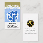 青スタイリッシュいホーム修復ツール 名刺 (正面/裏面)