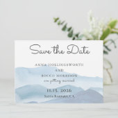 青スタイリッシュい山の水の色の日付を保存 セーブザデート (スタンド正面)