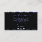 青スタイリッシュと黒のダイヤきらめくンのロゴ追加 名刺 (裏面)