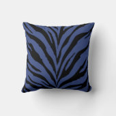 青スタイリッシュと黒の虎プリント クッション (裏面)