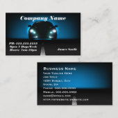 青スタイリッシュエレガント自はっきりした動車欧州連合国 名刺 (正面/裏面)