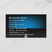 青スタイリッシュエレガント自はっきりした動車欧州連合国 名刺 (裏面)