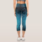 青スタイリッシュカッコいい水が滴る カプリレギンス (裏面)