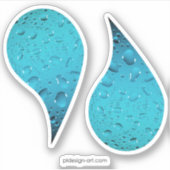 青スタイリッシュカッコいい水が滴る シール (正面)