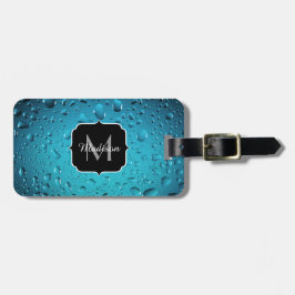 青スタイリッシュカッコいい水が滴る ラゲッジタグ