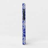 青スタイリッシュガーリー灰色イニシャルモノグラムの Case-Mate iPhoneケース (裏面/左)