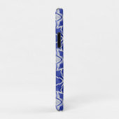 青スタイリッシュガーリー灰色イニシャルモノグラムの Case-Mate iPhoneケース (裏面/右)