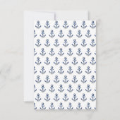 青スタイリッシュフローラ航海の男の子のシャワー 招待状 (裏面)