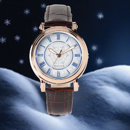 青スタイリッシュマンデラガーリーモノグラム名 腕時計