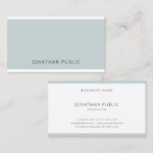 青スタイリッシュモダンエレガント緑ミニマリストクリーン 名刺 (正面/裏面)