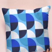 青スタイリッシュ中世紀のモダン抽象芸術 クッション