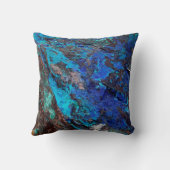 青スタイリッシュ大理石 クッション (裏面)