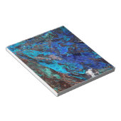 青スタイリッシュ大理石 ノートパッド (アングル)