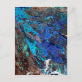 青スタイリッシュ大理石 ポストカード (正面)