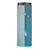 青スタイリッシュ水カッコいい滴モノグラムA手紙 タンブラー (裏面)