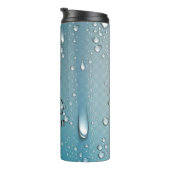 青スタイリッシュ水カッコいい滴モノグラムA手紙 タンブラー (回転右)