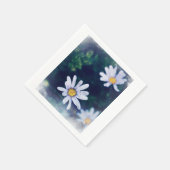 青スタイリッシュ淡い色の花紙ナプキン スタンダードカクテルナプキン (角)