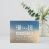 青スタイリッシュ白の冬の結婚式 案内ポストカード (スタンド正面)