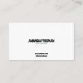 青スタイリッシュ白アーティスト顔絵画ズ 名刺 (裏面)