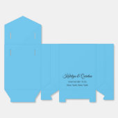 青スタイリッシュ結婚色 フェイバーボックス (見開き)